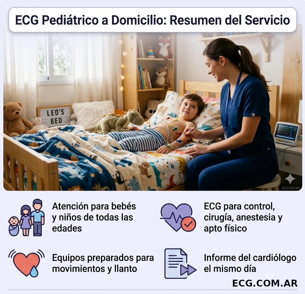 Electrocardiograma pediátrico con atención especializada